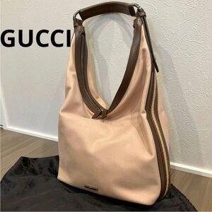 Gucci Women's Cream and Brown Hobo Bag
